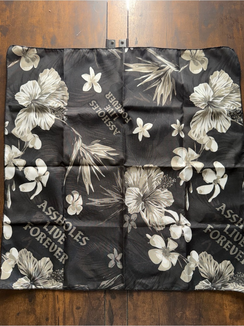 New Assholes Live Forever Floral Bandana
